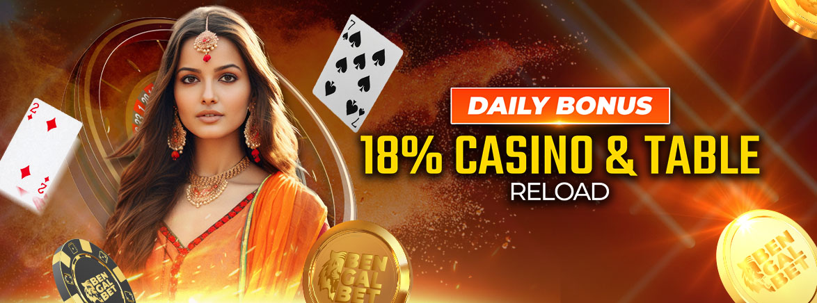 Daily Bonus 18% Casino & Table Reload